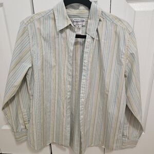 Pendleton Women's Multi-Striped Button Down Shirt, Size M